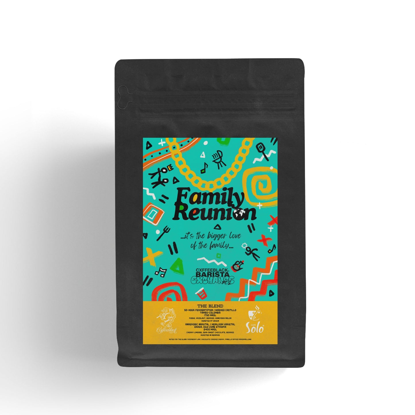Family Reunion: diasporic washed & natural process afro colombian x ethiopian blend // sourced through our Black supply chain partners across the diaspora.