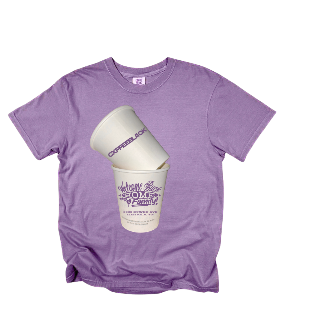 Welcome Back Home Tee — Lilac (Pre-Order)