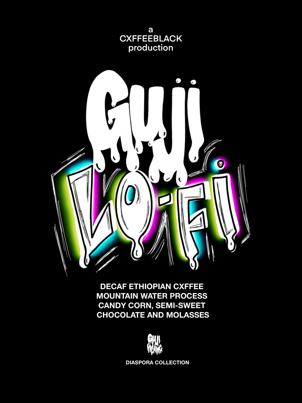 GUJI LO-FI: ethiopian mountain water decaf heirloom blend // sourced from our ethiopian fam in Guji, decaffeinated with mountain water process.