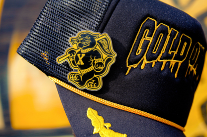 Limited Edition Gold On Me Fly Captain Trucker x Black Panther Pin ✈️⚜️🌍☕️ (only 50 made)