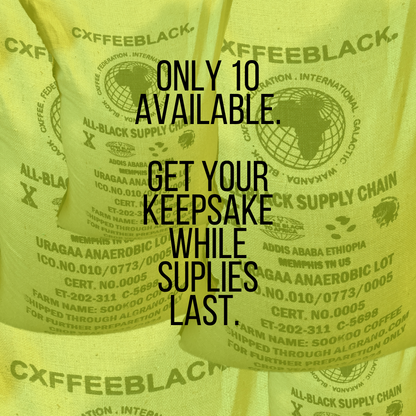 CxffeeBlack Supply Chain Jute Bag