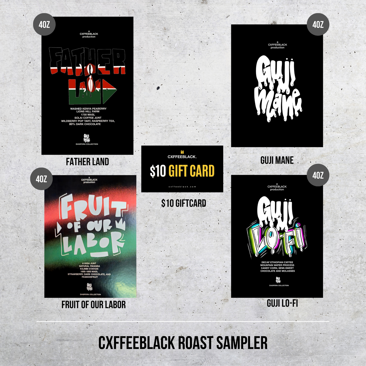 CXFFEEBLACK ROAST SAMPLER