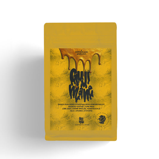 GUJI GOLD RESERVE: Badeyi sun-dried Ethiopian Heirloom microlot // sourced from our Ethiopian fam Ture Waji at Sooko Coffee, Guji Zone, Oromia.